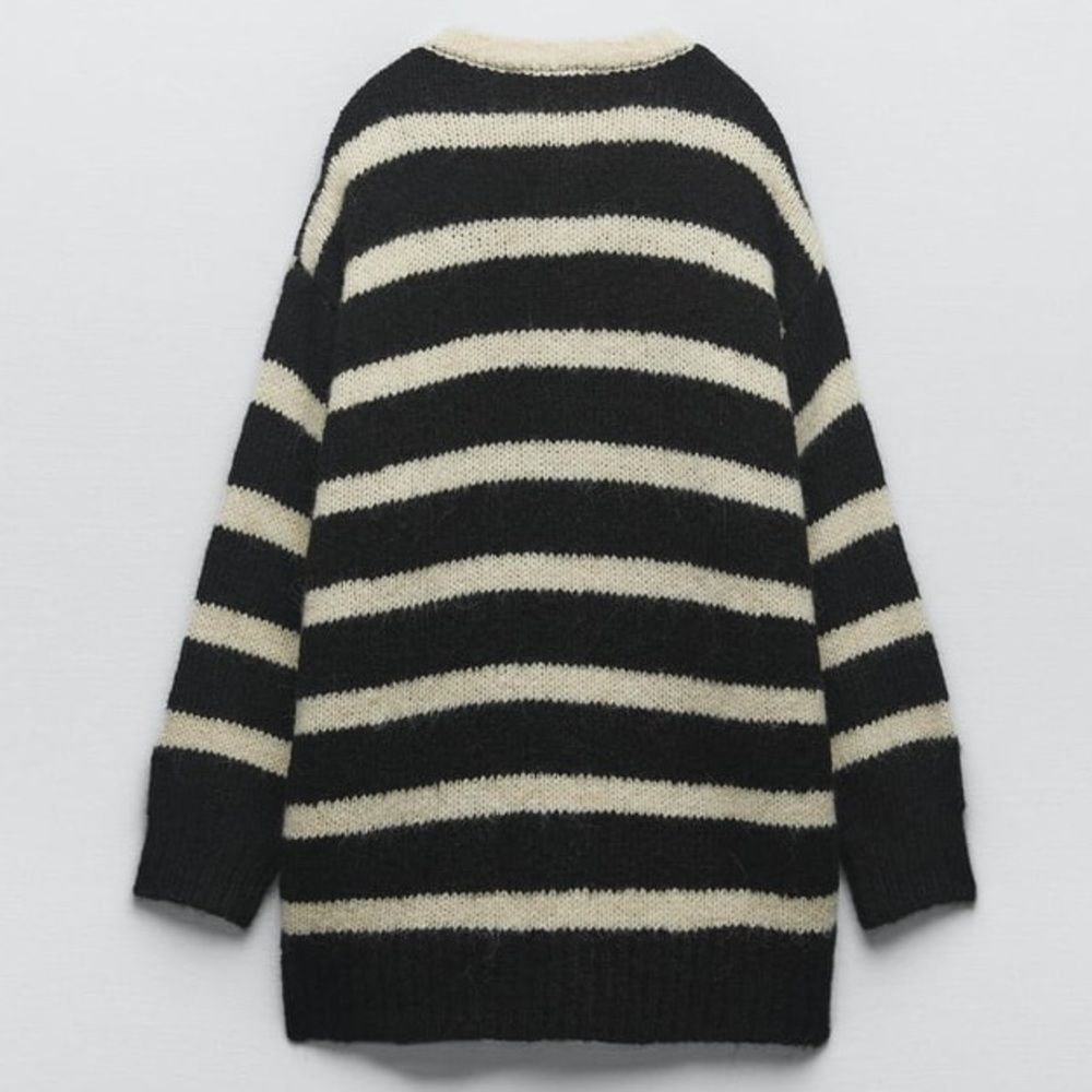 Zara Long Striped Cardigan New - Picture 11 of 11